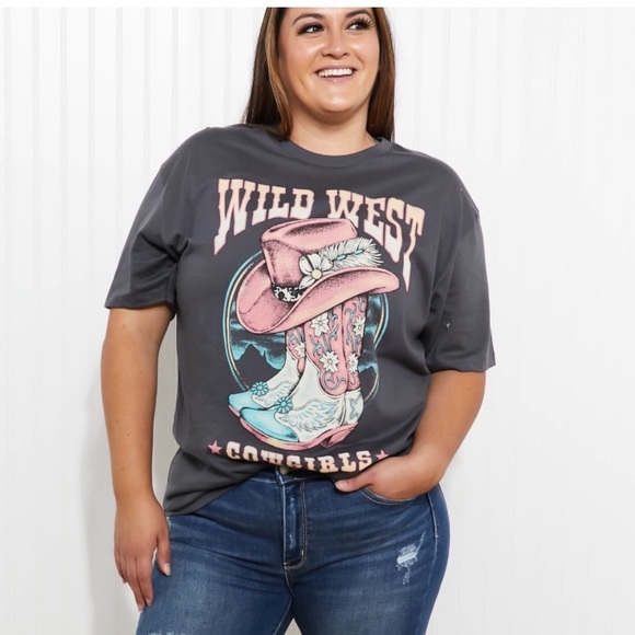 Wild West Cowgirls Charcoal Graphic Tee